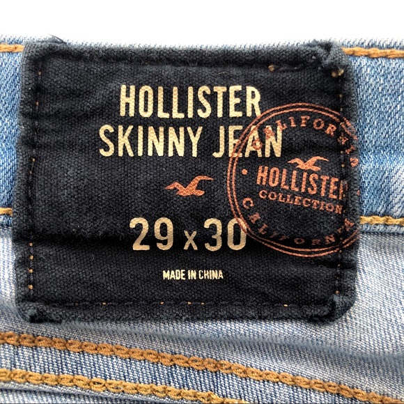 MENS Hollister Skinny Jeans Light Wash 29X30 - Picture 4 of 4